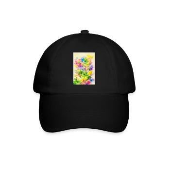Flower Art - Baseball Cap - black/black - Front