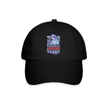 I'm Only Talking To My Pizza Today Sloth - Baseball Cap - black/black - Front