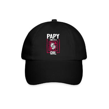 Papy Thinks It's a Girl Gender Reveal Funny Baby - Baseballkappe - Schwarz/Schwarz - Vorne