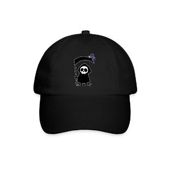 Mignon Mort Faux Scary Crâne Squelette Halloween - Casquette classique - noir/noir - Devant