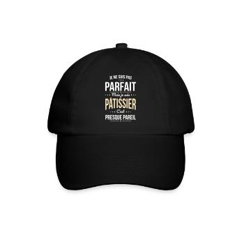Je ne suis pas parfait mais je suis pâtissier - Casquette classique - noir/noir - Devant