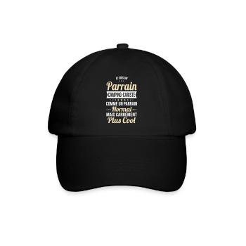 Parrain camping-cariste plus cool - Casquette classique - noir/noir - Devant