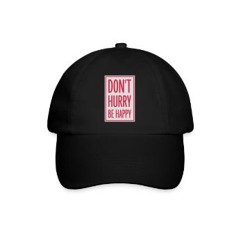Ne vous dépêchez pas d’être heureux - Casquette classique - noir/noir - Devant