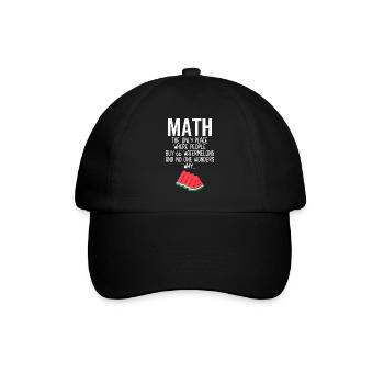 Math Le seul endroit où les gens achètent 66 pastèques - Casquette classique - noir/noir - Devant