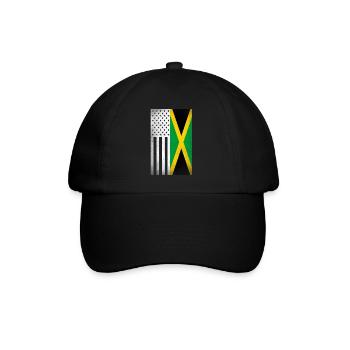 Jamaika-Design für stolze jamaikanische Amerikaner - Baseballkappe - Schwarz/Schwarz - Vorne
