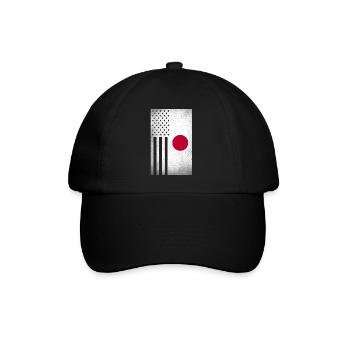 Japan Design für stolze japanische Amerikaner - Baseballkappe - Schwarz/Schwarz - Vorne