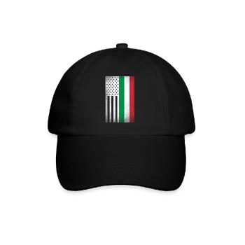 Italien Design für stolze italienische Amerikaner - Baseballkappe - Schwarz/Schwarz - Vorne