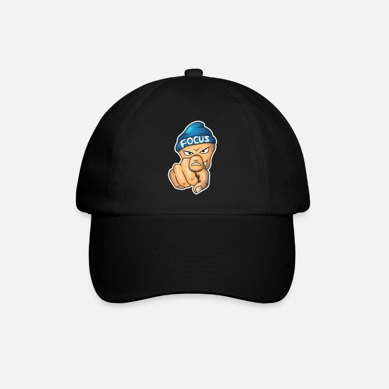 Show your focus - Baseball Cap - black/black