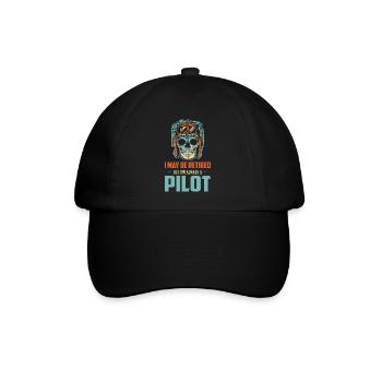 Je suis peut-être à la retraite, mais je suis toujours pilote de compagnie aérienne Av - Casquette classique - noir/noir - Devant