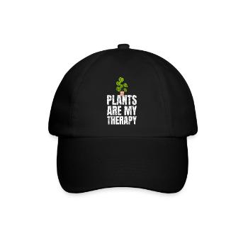 Les plantes sont ma thérapie Jardinage - Casquette classique - noir/noir - Devant