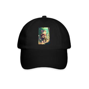 Cat Hiking Adventurer - Baseball Cap - black/black - Front