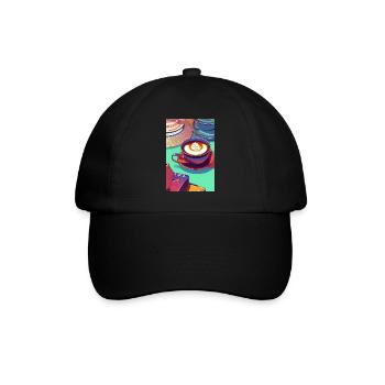 Coffee, coffee beans - Baseball Cap - black/black - Front