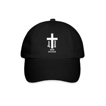 Jésus christ mon sauveur - Casquette classique - noir/noir - Devant