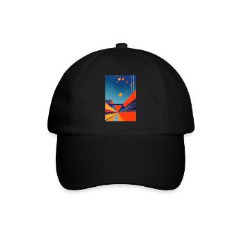 Art abstrait - Casquette classique - noir/noir - Devant