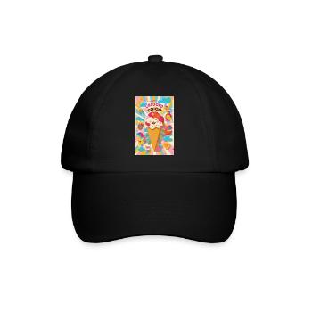 Eiscreme-Stil - Baseballkappe - Schwarz/Schwarz - Vorne