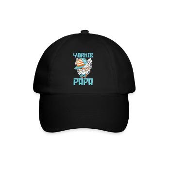 Dog Yorkie Papa - Baseball Cap - black/black - Front