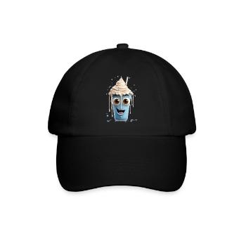 Funny Milkshake - Baseballkappe - Schwarz/Schwarz - Vorne