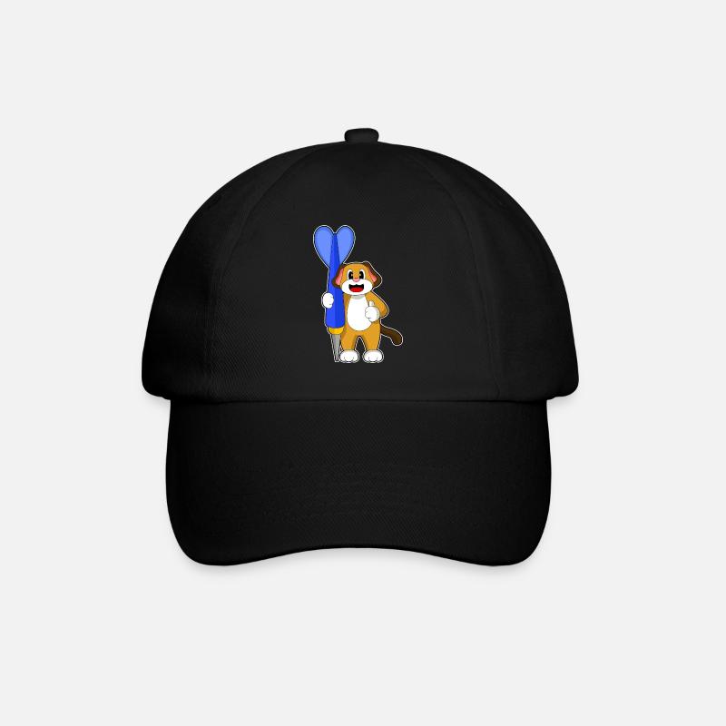 Hund Dart Dartpfeil - Baseballkappe - Schwarz/Schwarz