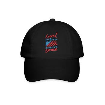 Land Of The Free Because Of The Brave - Baseball Cap - black/black - Front