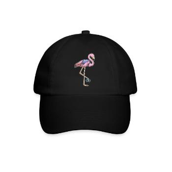 Flamingo Bodybuilder Dumbbell Bodybuilding - Baseball Cap - black/black - Front