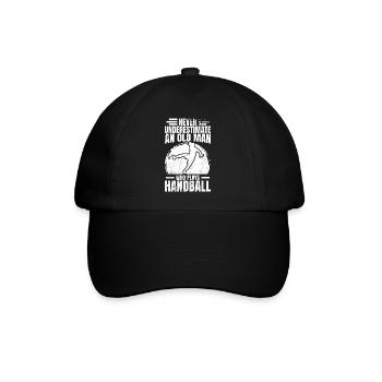Ne sous-estimez jamais un ancien joueur de handball - Casquette classique - noir/noir - Devant
