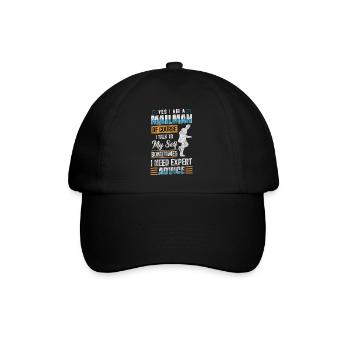 Postbote Briefe Beruf Briefbote - Baseballkappe - Schwarz/Schwarz - Vorne