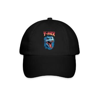 T-Rex Dinosaur Dino Tyrannosaurus Rex Vintage - Baseball Cap - black/black - Front