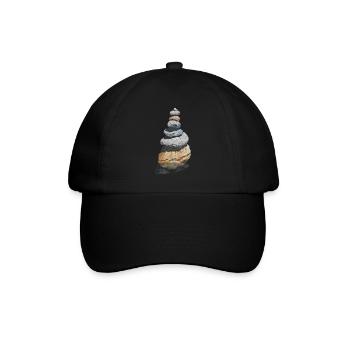 Stone Stack Stone Turret Cairn Hiking - Baseball Cap - black/black - Front