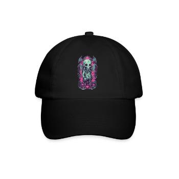 Kawaii Cthulhu Goth Monster Halloween Design - Baseball Cap - black/black - Front