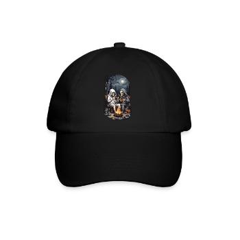 Conception de feu de camp squelette de camping Halloween - Casquette classique - noir/noir - Devant