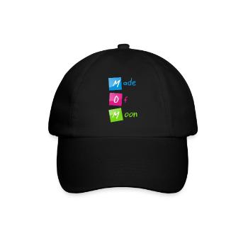 "MOM (Made of Moon)" happy Mother's Day - Baseball Cap - black/black - Front