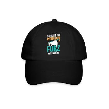 Shit Is When The Fart Weighs What - Baseball Cap - black/black - Front