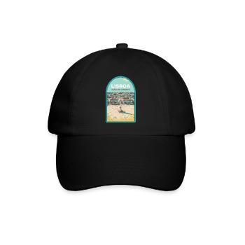 Illustration Commerce Square, Lisbon - Baseball Cap - black/black - Front