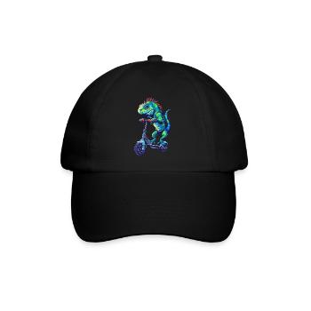 Leguan Roller - Baseballkappe - Schwarz/Schwarz - Vorne