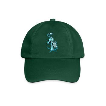 Tigre et éclais sous les pattes (version bleue) - Casquette classique - vert bouteille - Devant