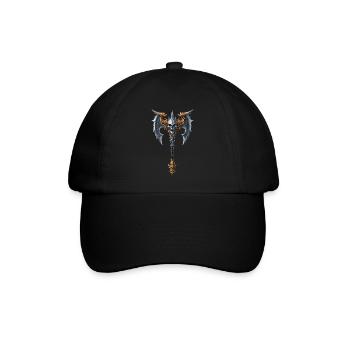 Wikinger Axt für einen Wikinger Nordmänner - Baseballkappe - Schwarz/Schwarz - Vorne