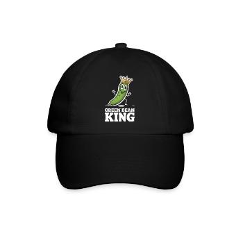 Grüne Bohnen - Baseballkappe - Schwarz/Schwarz - Vorne