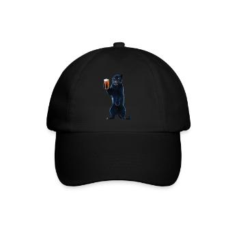 Panther Bier - Baseballkappe - Schwarz/Schwarz - Vorne