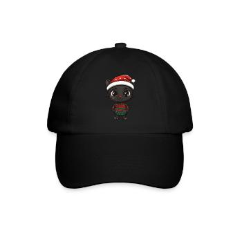 Panther Weihnachten - Baseballkappe - Schwarz/Schwarz - Vorne