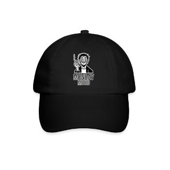 Homme caféiné fumant une cigarette - Monday Mood - Casquette classique - noir/noir - Devant