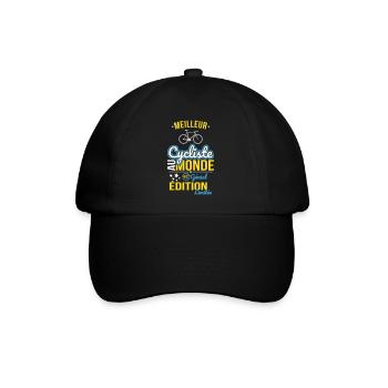 Bester Radfahrer der Welt - 100% genial - Baseballkappe - Schwarz/Schwarz - Vorne