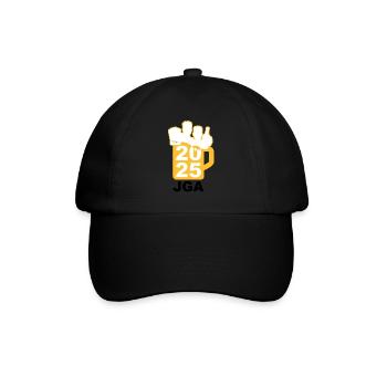 Bierliga Logo JGA 2025 Junggesellenabschied 2 - Baseballkappe - Schwarz/Schwarz - Vorne