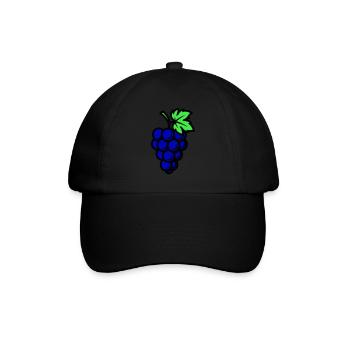 Grapes Grapes Fruit - Baseball Cap - black/black - Front