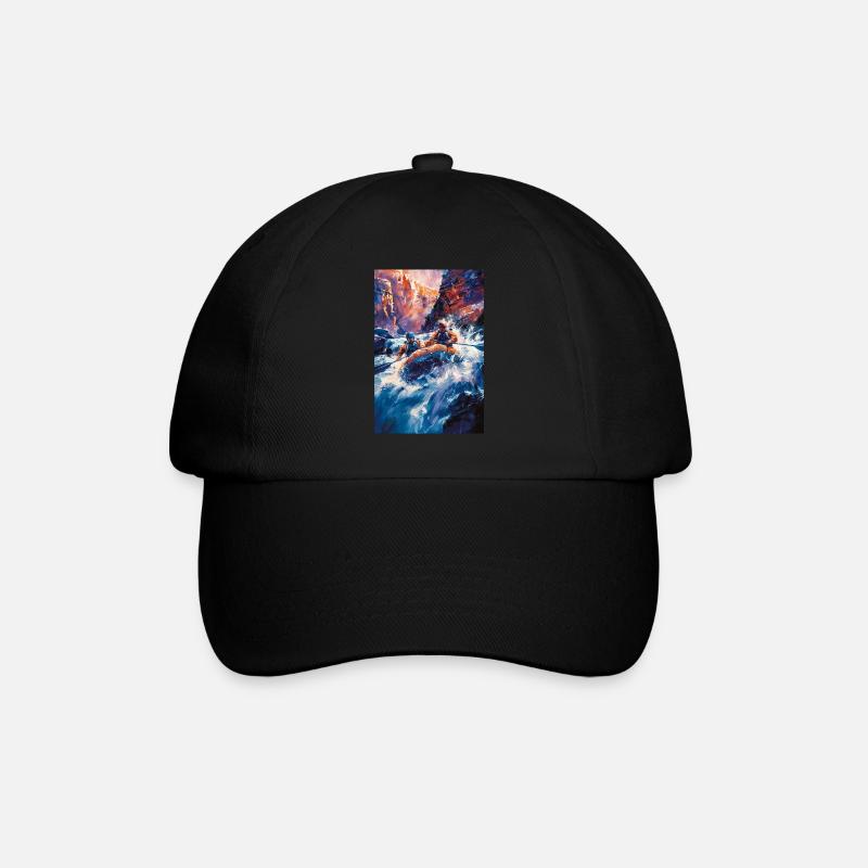 Manège à sensations fortes dans le canyon d’eau vive - Casquette classique - noir/noir