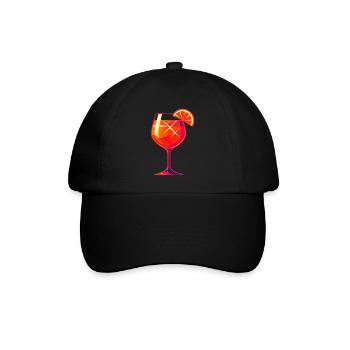 Party Spritz Glas Geschenkidee - Baseballkappe - Schwarz/Schwarz - Vorne