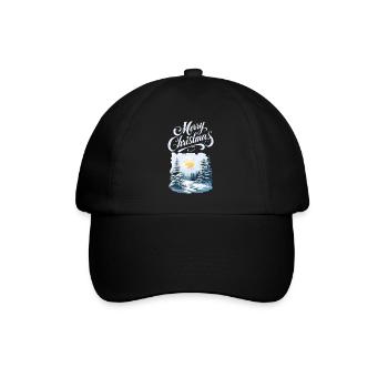 Joyeux Noël Forêt Paysage - Casquette classique - noir/noir - Devant