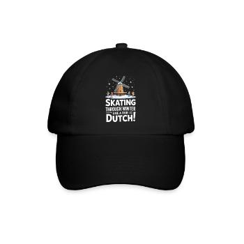 Patiner en hiver comme un vrai Hollandais - Casquette classique - noir/noir - Devant