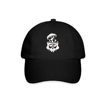 Skull thinks about the survival of the earth - Baseball Cap - black/black - Front