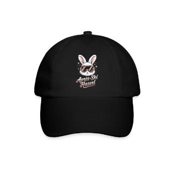 Après-ski bunny hut fun Skier ski bunny - Baseball Cap - black/black - Front