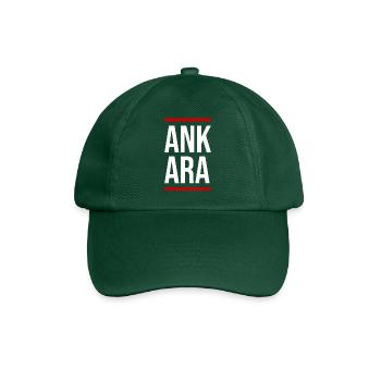 Ankara Fettblocktypografie - Baseballkappe - Flaschengrün - Vorne